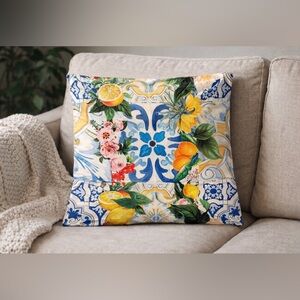 ✈️ TRIP2-71 Vibrant Floral and Fruit Patterned cushion cover